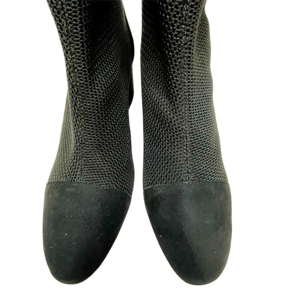 NIB SCHUTZ EMILIA KNIT TEXTURED BOOTIE IN BLACK  SZ  8.5 - Picture 6 of 14